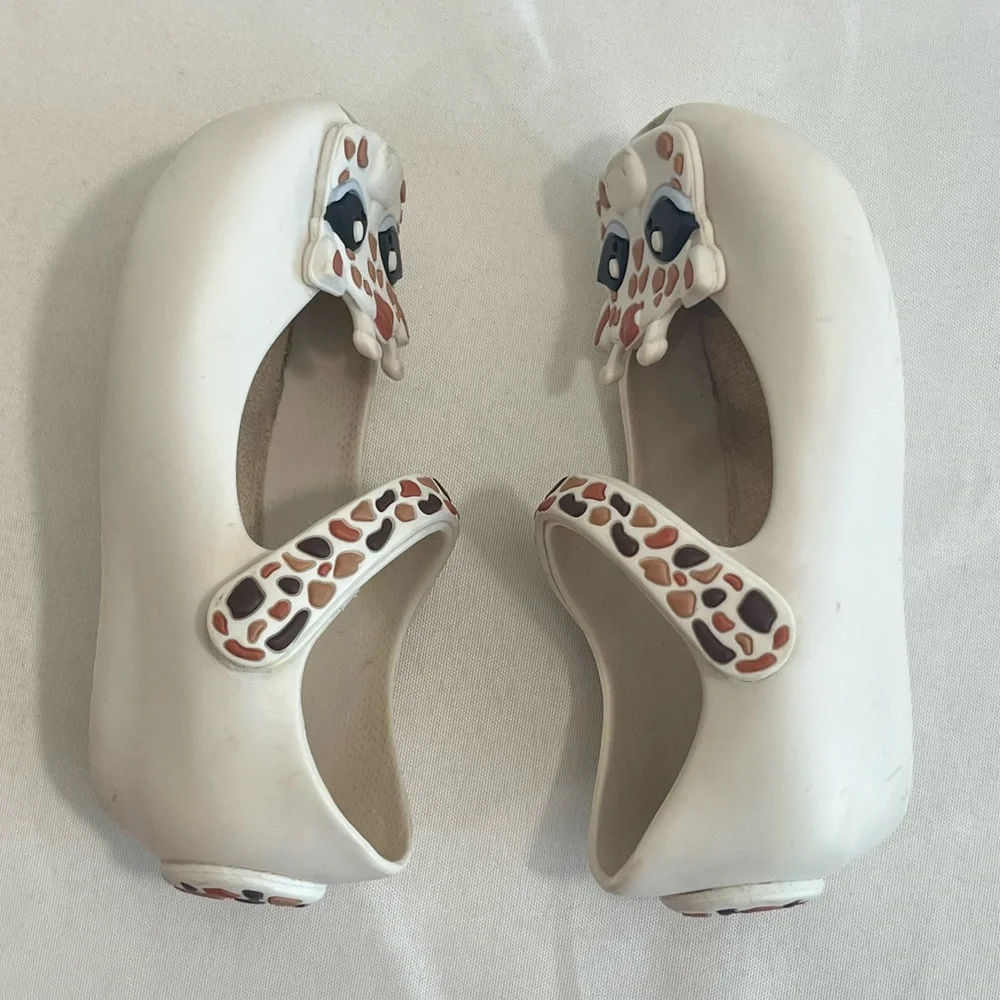 Mini Melissa Giraffe Mary Jane Sandals Toddler 7 White